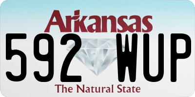 AR license plate 592WUP