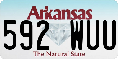 AR license plate 592WUU