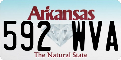 AR license plate 592WVA