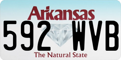 AR license plate 592WVB