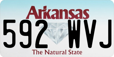 AR license plate 592WVJ