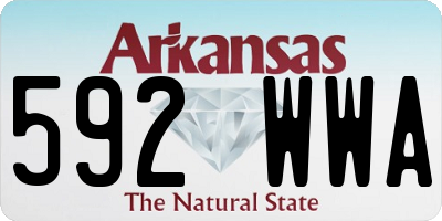 AR license plate 592WWA