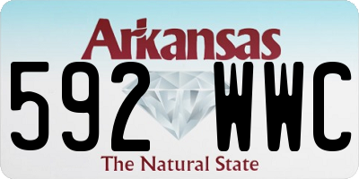 AR license plate 592WWC