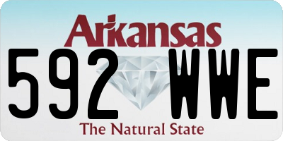 AR license plate 592WWE