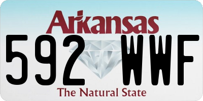 AR license plate 592WWF