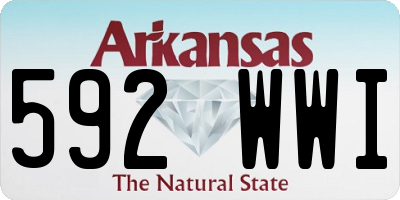 AR license plate 592WWI