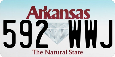 AR license plate 592WWJ