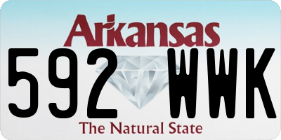 AR license plate 592WWK