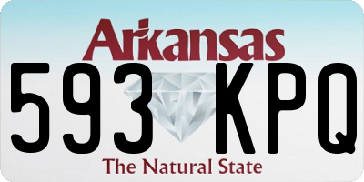 AR license plate 593KPQ