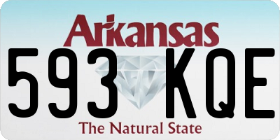 AR license plate 593KQE