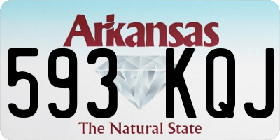 AR license plate 593KQJ