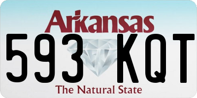 AR license plate 593KQT