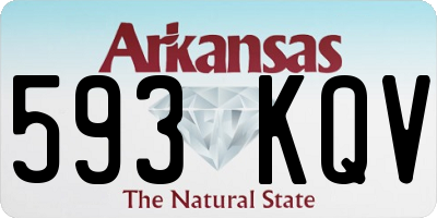 AR license plate 593KQV
