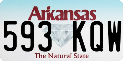 AR license plate 593KQW