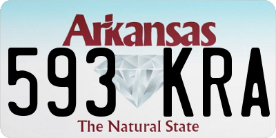 AR license plate 593KRA