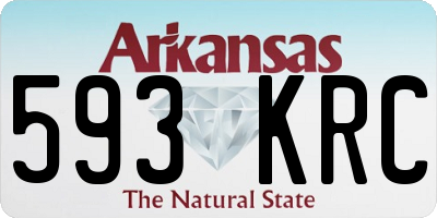 AR license plate 593KRC
