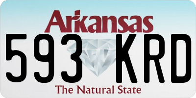 AR license plate 593KRD