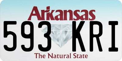 AR license plate 593KRI