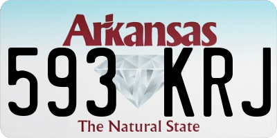 AR license plate 593KRJ