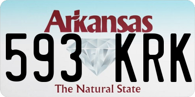 AR license plate 593KRK