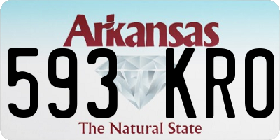 AR license plate 593KRO