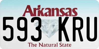 AR license plate 593KRU