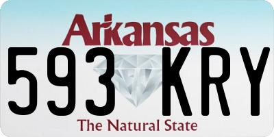AR license plate 593KRY