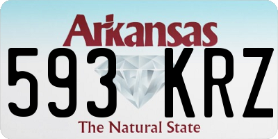 AR license plate 593KRZ