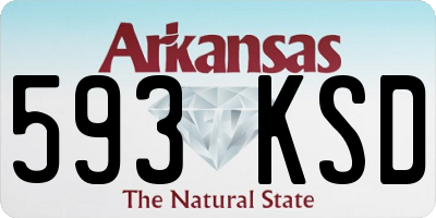 AR license plate 593KSD