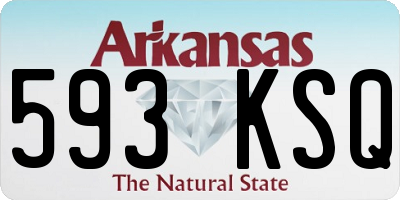 AR license plate 593KSQ