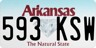 AR license plate 593KSW