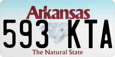AR license plate 593KTA