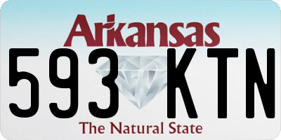 AR license plate 593KTN