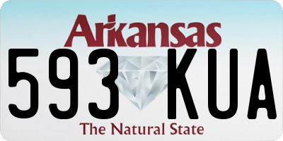 AR license plate 593KUA