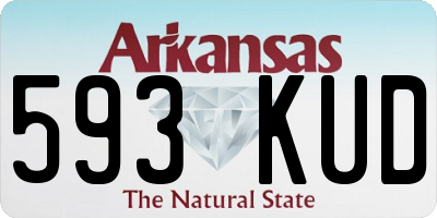 AR license plate 593KUD