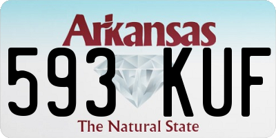 AR license plate 593KUF