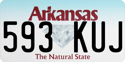 AR license plate 593KUJ
