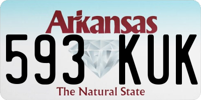 AR license plate 593KUK