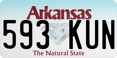 AR license plate 593KUN