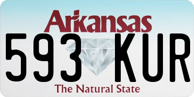 AR license plate 593KUR