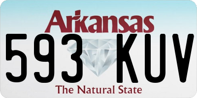 AR license plate 593KUV