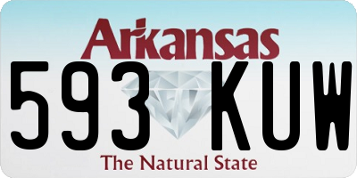 AR license plate 593KUW
