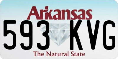 AR license plate 593KVG
