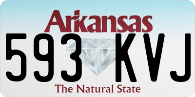 AR license plate 593KVJ