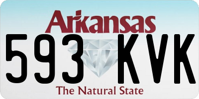 AR license plate 593KVK