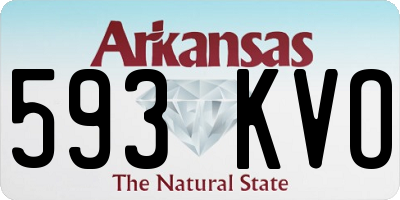 AR license plate 593KVO