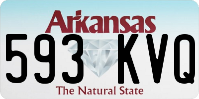 AR license plate 593KVQ