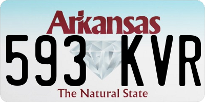 AR license plate 593KVR
