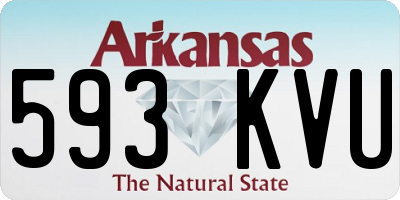 AR license plate 593KVU