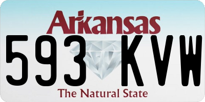 AR license plate 593KVW